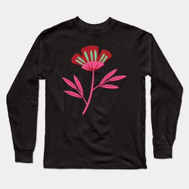 Flower Long Sleeve T-Shirt by retroprints